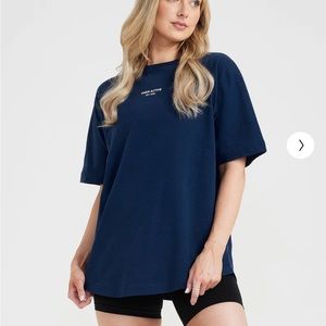 Oner active graphic oversized t-shirt washed midnight